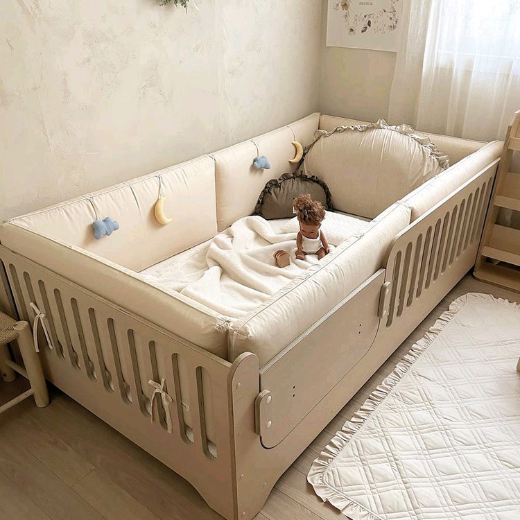 란가구 어라운드 데이베드 비비엔다 침대 프레임 유아침대 가림막 범퍼쿠션 일괄--1