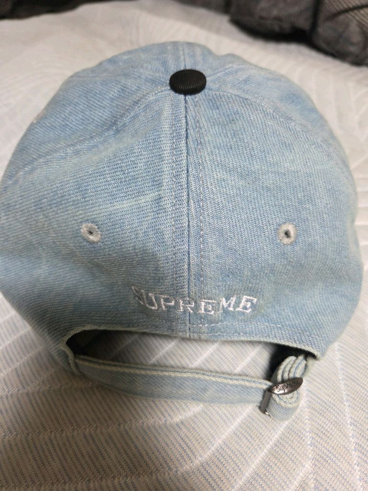 슈프림 s logo 투톤데님캡--2