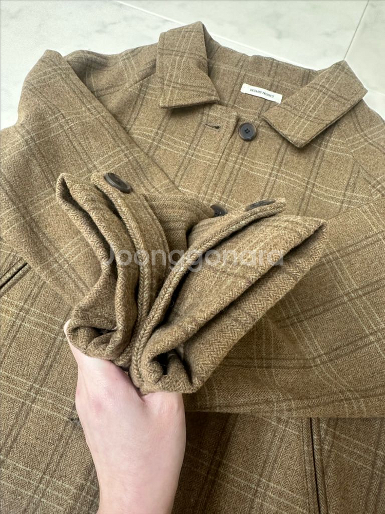 *맘아동커플가능* 드타미프로젝트 브라운 체크 숏 자켓--1