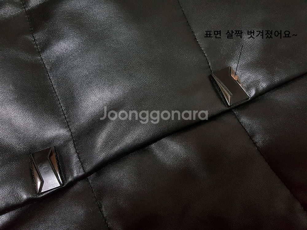 쥬비드 폭스후드 램스킨(양가죽) 덕다운 여성 롱패딩코트 66-날씬77 거의새것--9