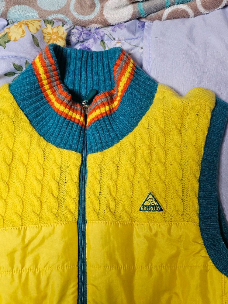 그린조이 여성 골프 패딩 조끼 옐로우 90--7