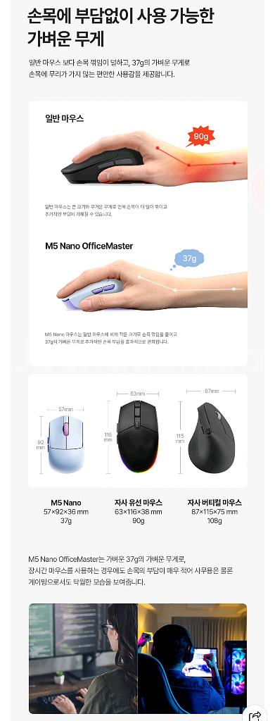 (미개봉 새상품)한성 저소음 마우스 M5 Nano OfficeMaster 퍼플하트 팝니다.--2