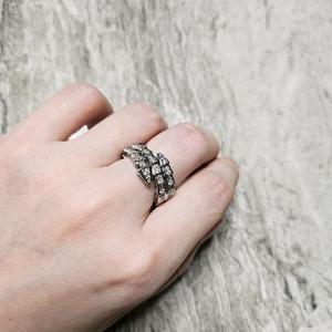 불가리 스타일 두줄 반지