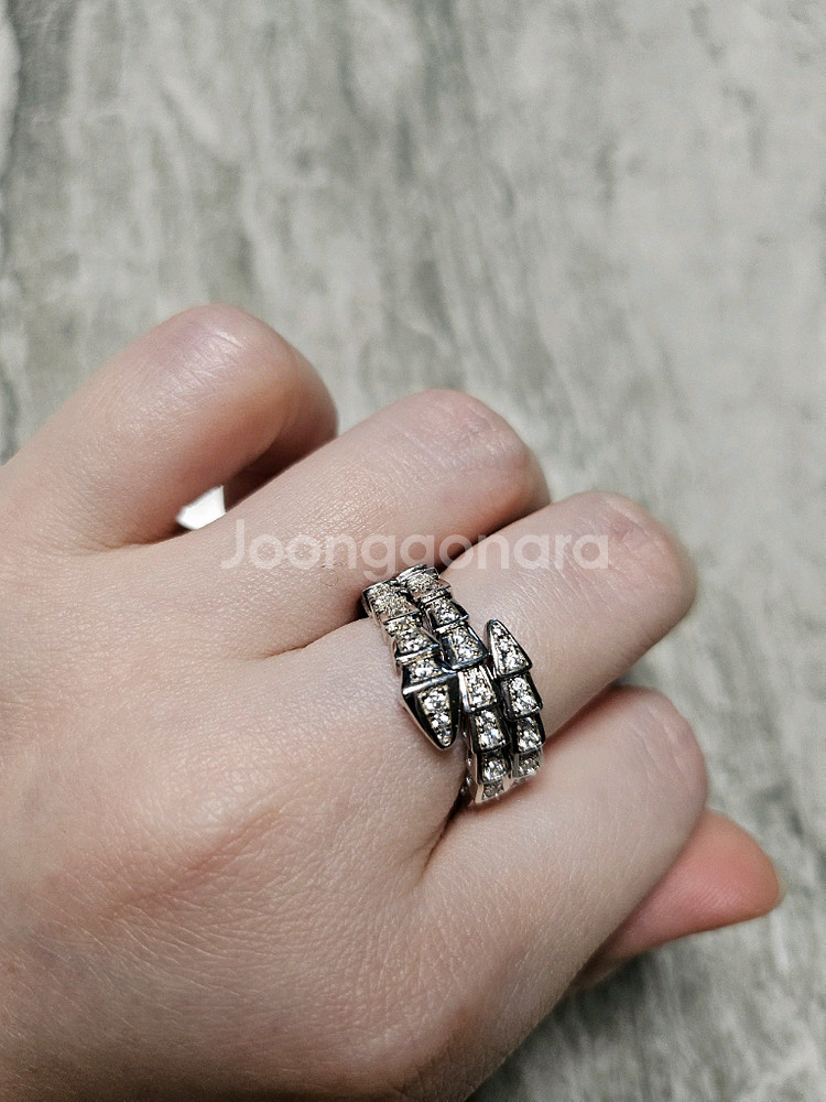 불가리 스타일 두줄 반지--2