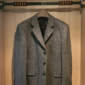 그레이 3버튼 트위드자켓 XL