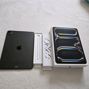 아이패드 프로 M4 11 256기가 셀룰러 스페이스 블랙 풀박스 + 애플펜슬 프로