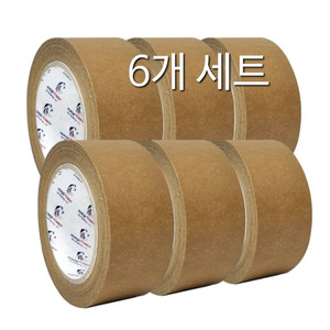 종이 크라프트 마스킹 포장 테이프 6개 48mm