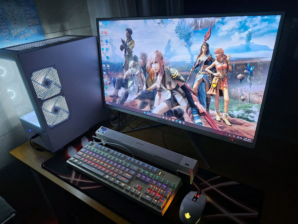 게이밍 컴퓨터 셋트 모니터 헤드셋 키보드 마우스 스피커 장패드--1