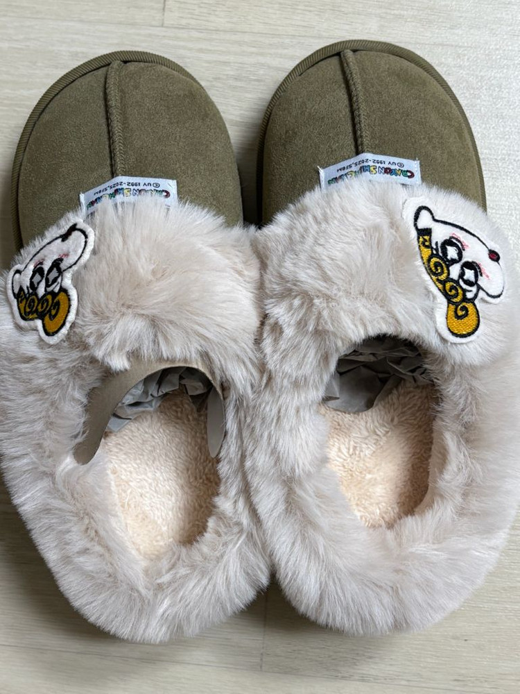 짱구는 못말려 카키 짱아 어그 슬리퍼 250~260mm (새상품) 이미지