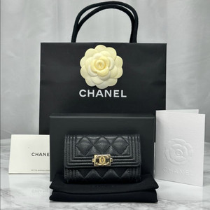 [풀구성]샤넬 보이 플랩 금장 똑딱이 카드지갑