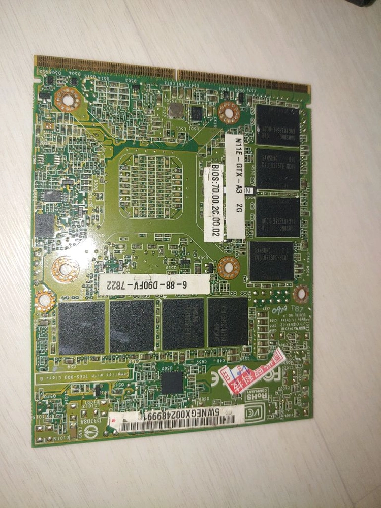 GTX 480M GDDR5 2G MXM 노트북 그래픽카드 이미지