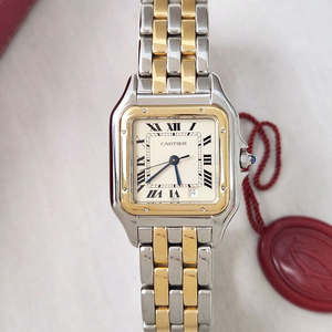 까르띠에 팬더콤비 미디엄 쿼츠 남여공용시계