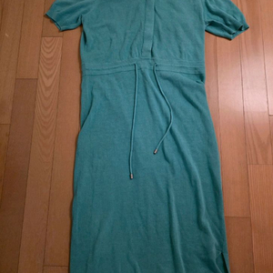 LBL 민트색 니트 반팔 롱 원피스