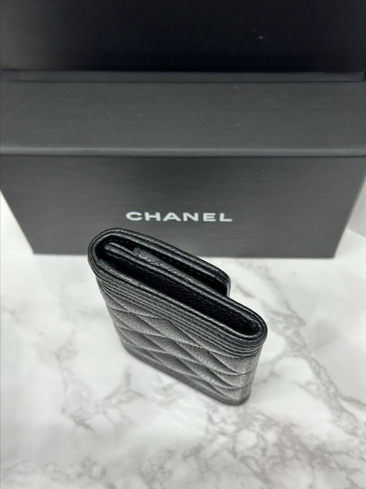 [풀구성]샤넬 보이 플랩 지갑 카프스킨 골드--4