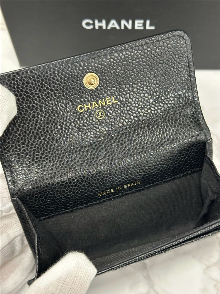 [풀구성]샤넬 보이 플랩 지갑 카프스킨 골드--5