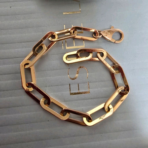 18k핑크골드 할로우 클립 팔찌