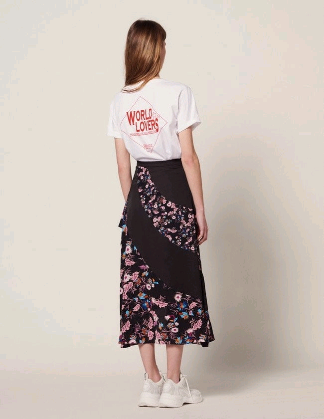 산드로 정품 치마 0사이즈(44-마른55)--1