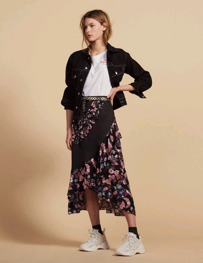 산드로 정품 치마 0사이즈(44-마른55)--2