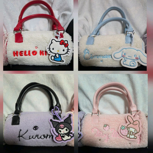 산리오 양털 뽀글이 토트백 크로스백 바렐백 가방 (새상품,정품택0) 이미지