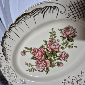 새상품 엔틱 북유럽식 다용도 사기 트레이 접시 이미지