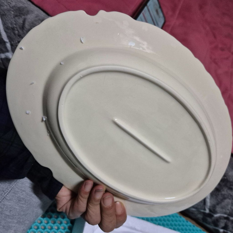 새상품 엔틱 북유럽식 다용도 사기 트레이 접시 이미지