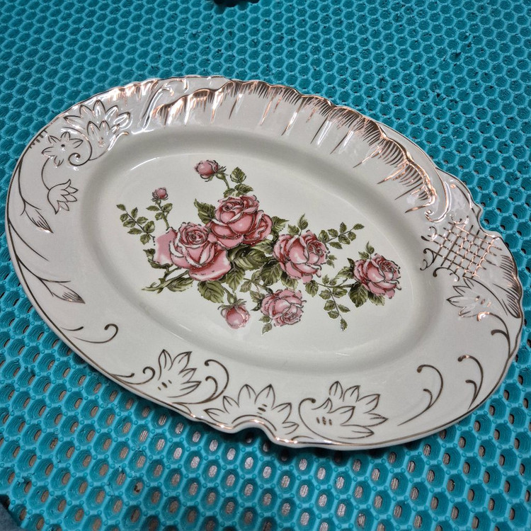 새상품 엔틱 북유럽식 다용도 사기 트레이 접시 이미지