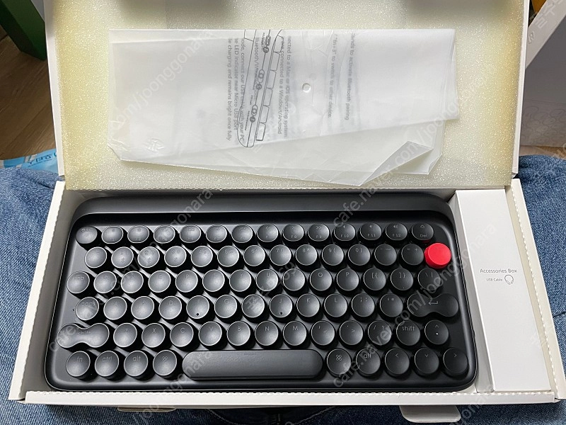 미사용 lofree dot 올블랙 청축 기계식 키보드 이미지