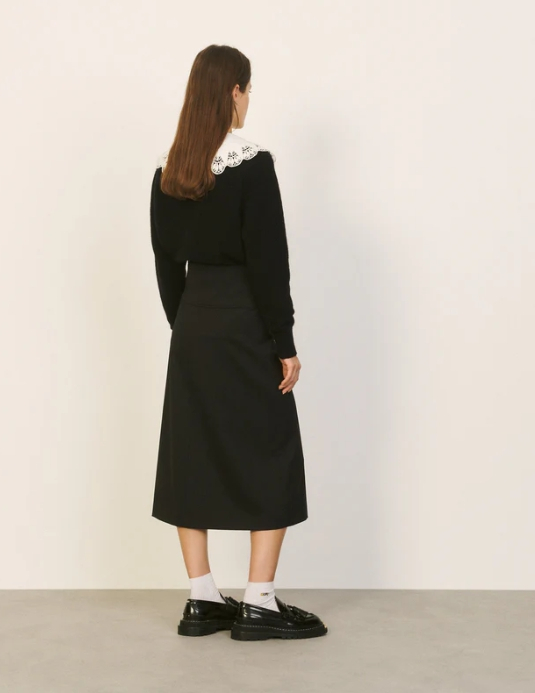 산드로 sandro 벨트 디테일 랩 스커트 1사이즈 정품--1