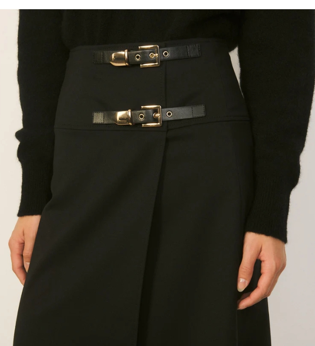 산드로 sandro 벨트 디테일 랩 스커트 1사이즈 정품--2