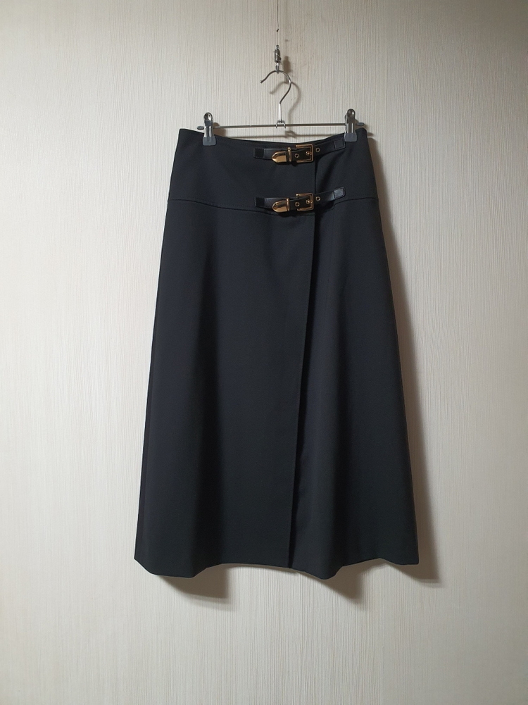 산드로 sandro 벨트 디테일 랩 스커트 1사이즈 정품--4