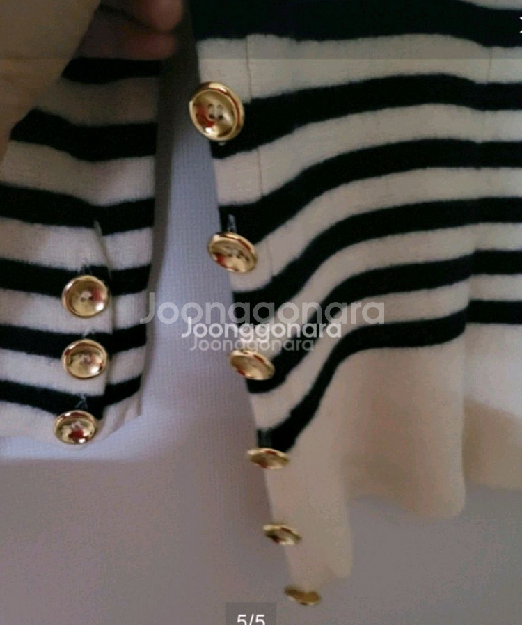 한섬타임 울 스트라이프 스웨터--3