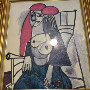 파블로 피카소 동양풍 옷을 입은 여인 유화 작품 그림