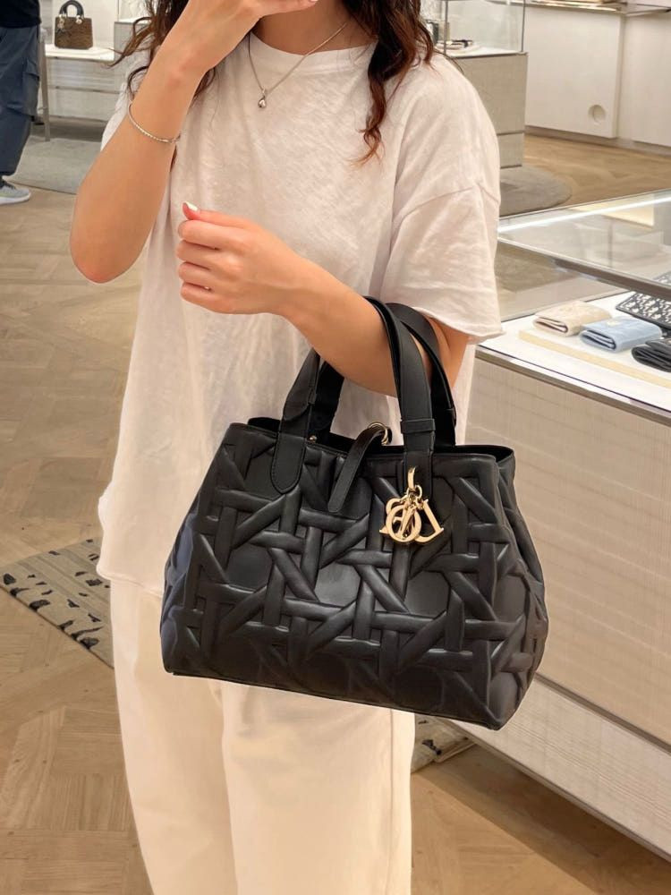 디올 그래픽 까나쥬 뚜주흐 백 미듐 블랙--9