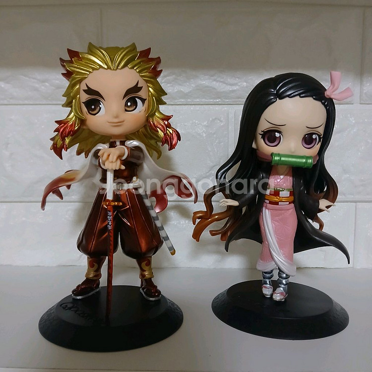 귀멸의칼날 큐포스켓 쿄주로 네즈코 피규어 스페셜컬러 2종일괄--1