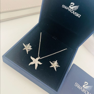 스와로브스키 불가사리 목걸이 귀걸이 세트