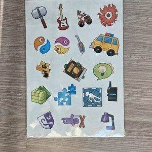 미개봉) 미수반 미스터리 수사반 능력 스티커 픽셀리 잠뜰 각별 공룡 라더 수현 덕개