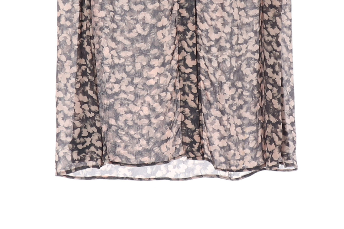 앤아더스토리즈 코코아 핑크 플로럴 버튼플라이 쉬폰 롱 스커트 치마 이미지