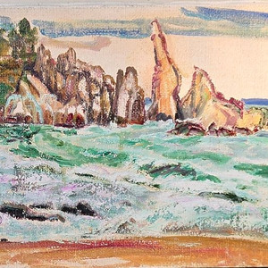 * 서양화가 김성애 해금강에서#2*할인30%((630,000원))