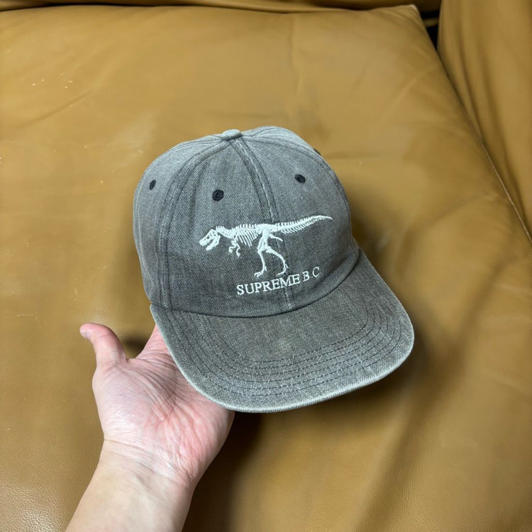 슈프림 6패널 볼캡 모자 쥬라기 워시드 데님 블랙--1