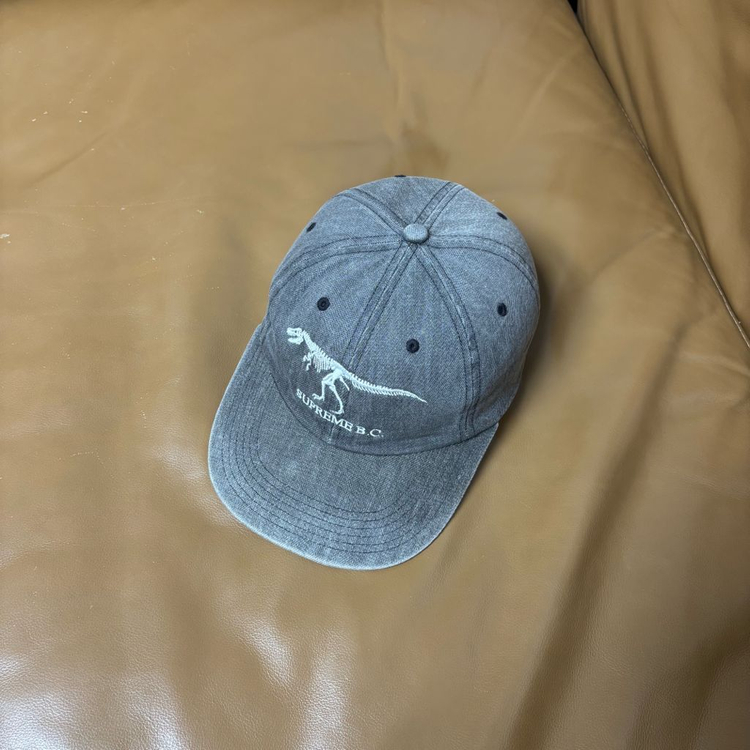 슈프림 6패널 볼캡 모자 쥬라기 워시드 데님 블랙--4