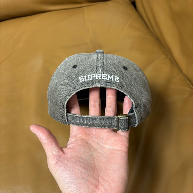슈프림 6패널 볼캡 모자 쥬라기 워시드 데님 블랙--6