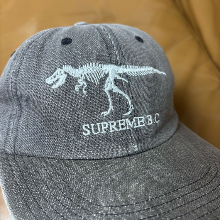 슈프림 6패널 볼캡 모자 쥬라기 워시드 데님 블랙--7