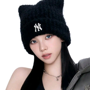 [미개봉] MLB 미야옹 카리나 비니 검정 / 크림색