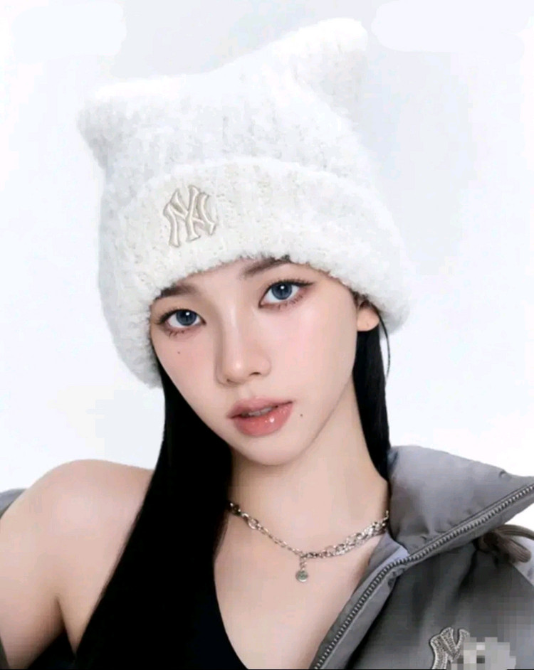 [미개봉] MLB 미야옹 카리나 비니 검정 / 크림색--1