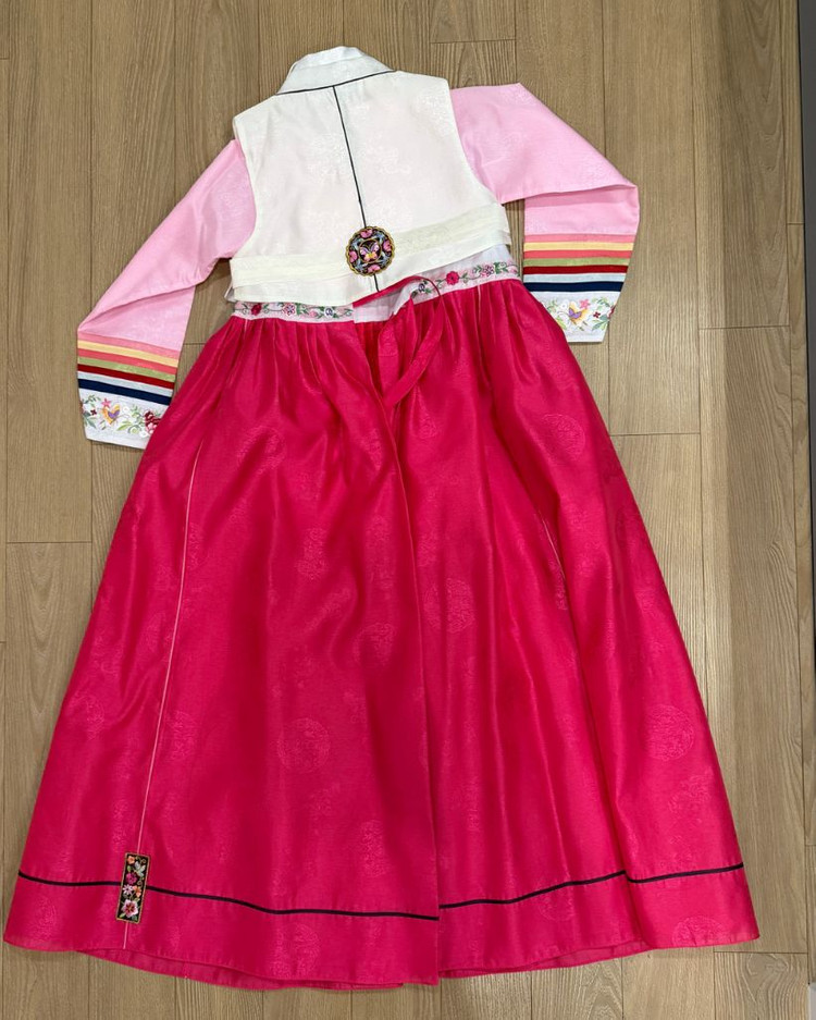 여아 한복 9호 (8-10세) - 조끼, 속치마 포함--2