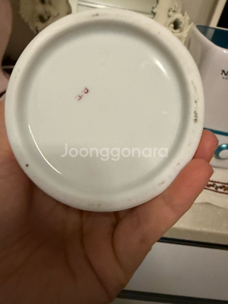 프랑스산 앤틱/빈티지 도자기 단지 판매합니다.--4