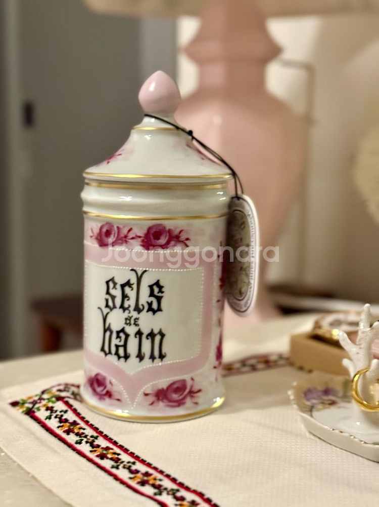 프랑스산 앤틱/빈티지 도자기 단지 판매합니다.--5