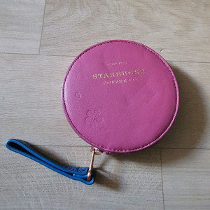 스타벅스 핑크 원형 파우치 동전지갑