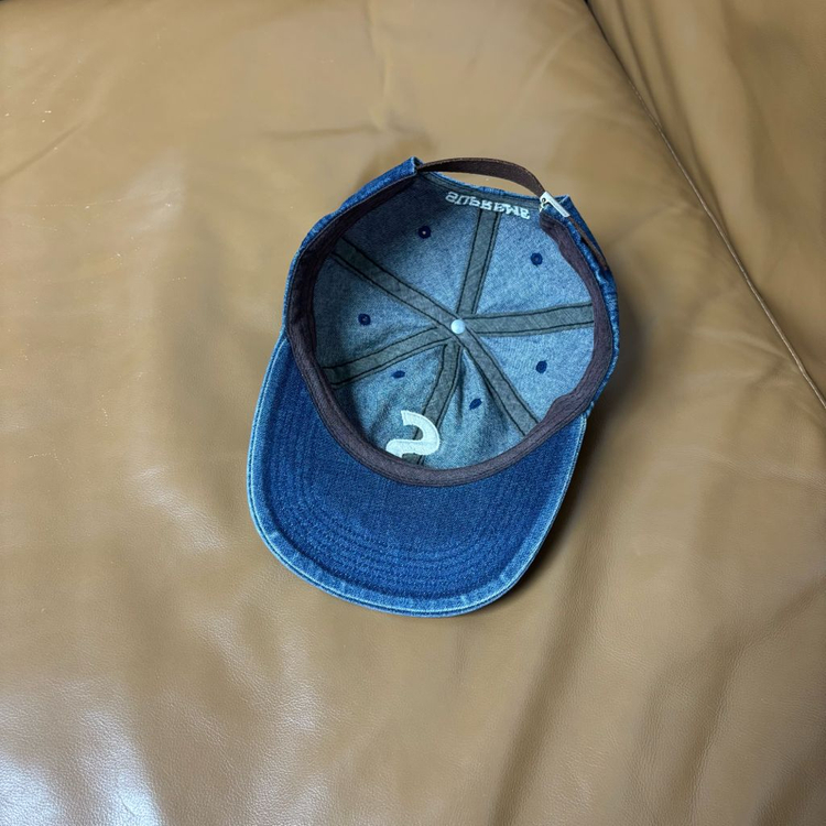 슈프림 S로고 6패널 볼캡 모자 워시드 데님--5