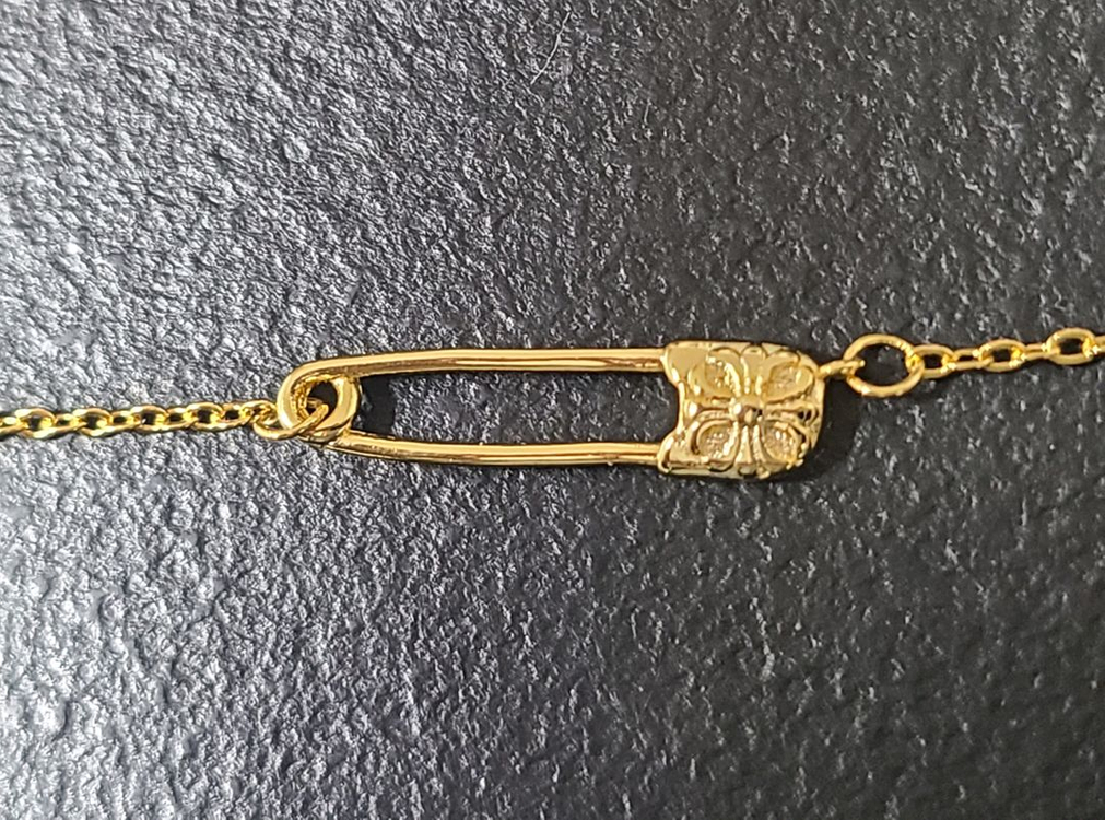 크롬하츠 세이프티핀 디자인 목걸이 체인 (새상품)--2